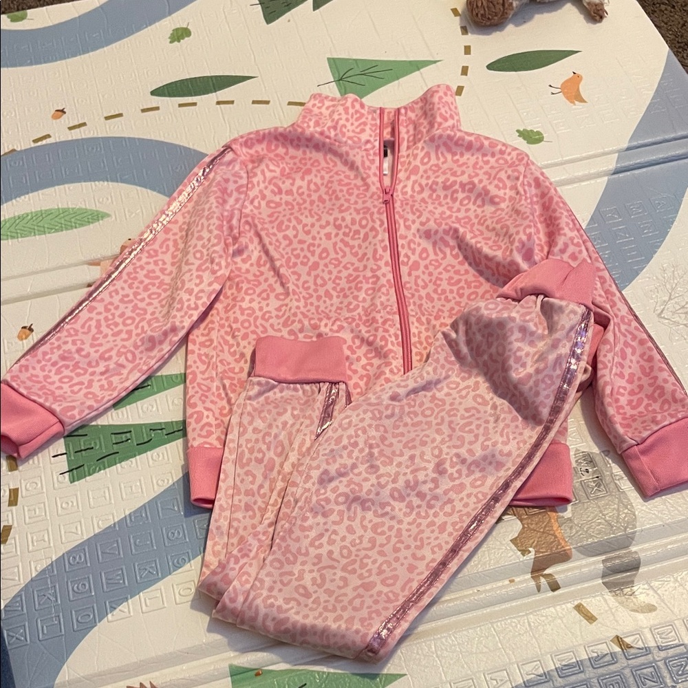Pink Leopard Kids Matching Set - Picture 2 of 4